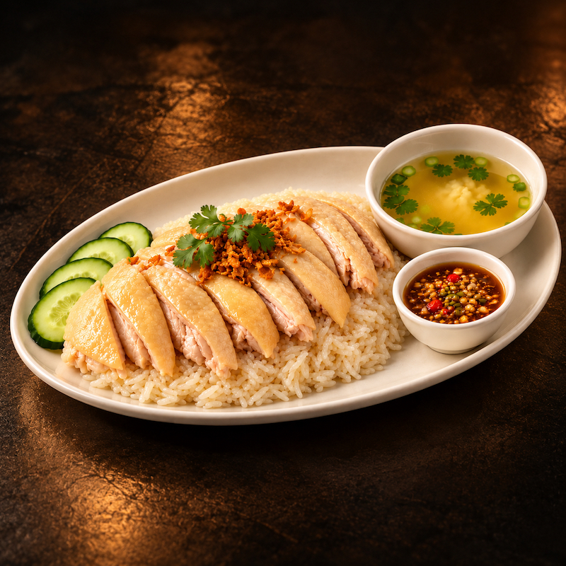 Khao Man Gai plated dish